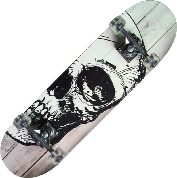 Skateboard Tribe Pro White Skull