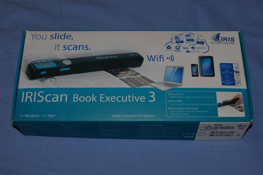 Scanner Mobile IRIScan Book Executive 3 Wifi – Numérisez Vos Docs En A4 Partout, Même Sans Fil ! (Reconditionné)