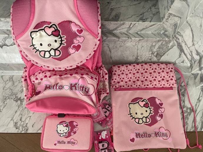 Hello Kitty školski set (torba, pernica, vreća za papuče)