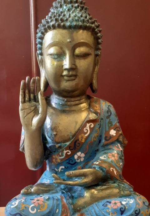 skulptura u obojenoj bronci Buda / Buddha /