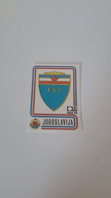 289. Sličica Minhen 1974 PANINI - Grb Jugoslavija