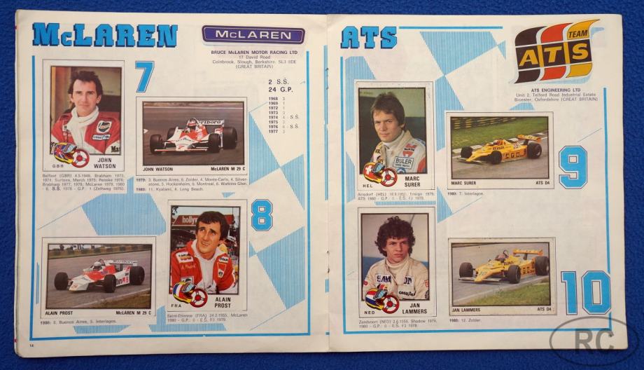 Panini - F1 Grand Prix - Album vide + set d'autocollants