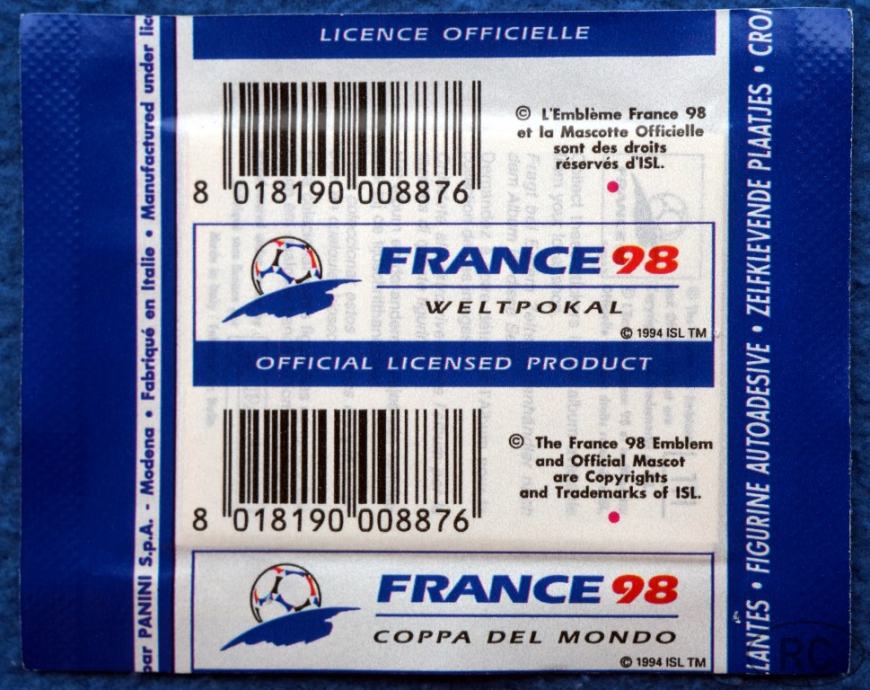 Carte Panini Nicolas Anelka - Equipe De France 1998-2002 (n°43)