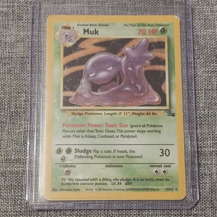 Muk 28/62 Fossil Set Pokémon Card – Non-Holo, Rare, Near Mint – Fast & Free Shipping