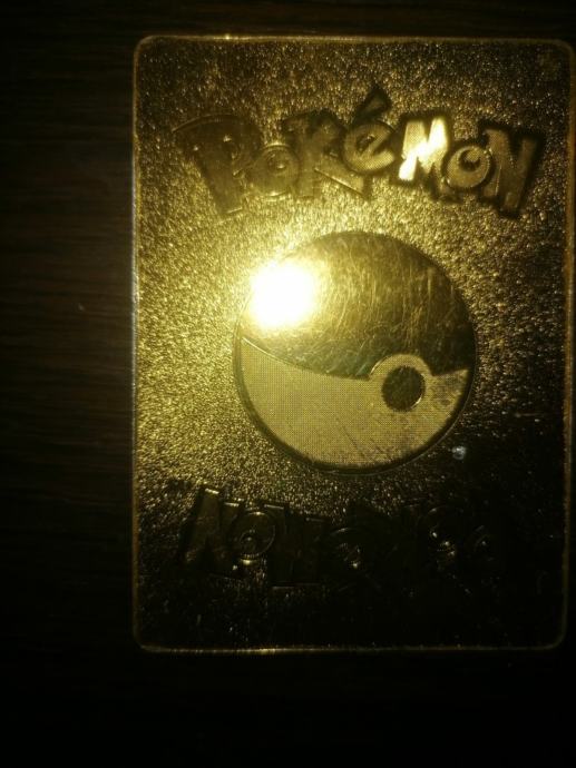 Pikachu Photo Zlatna Pokémon Pikachu karta