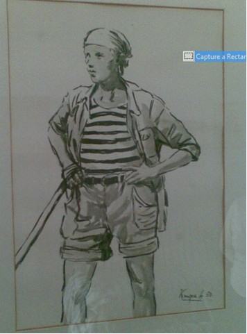 Alfred Krupa, crteži, tehnika tuš i olovka