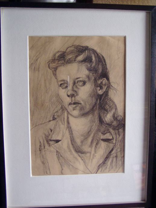 Blaž Ćuk, ženski portret, crtež
