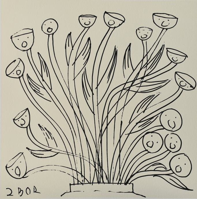 Boris Bućan "Zbor" svilotisak serigrafija 55x50cm