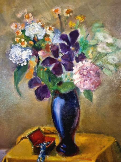 Jerko Fabković Niska kraj vaze s cvijećem, oko 1940.
