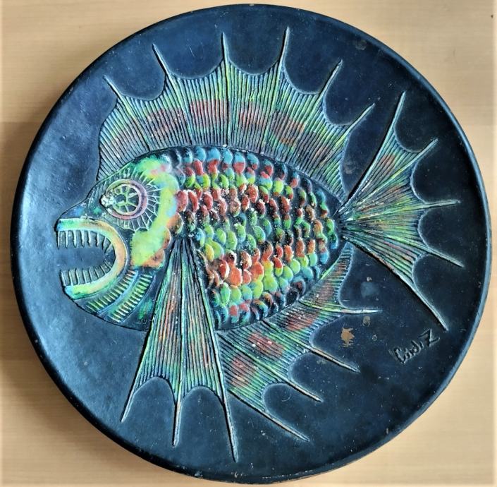 keramički tanjur - Kovač (riba)
