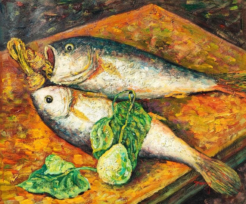 ••Ribe i mrtva priroda••  900kn/120€ umjetničke slike, super cijena!