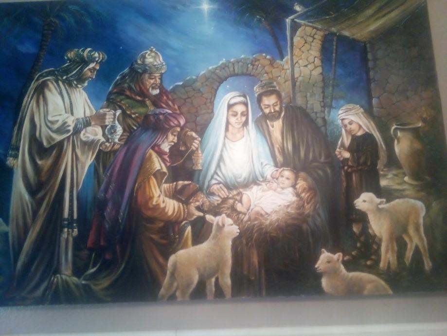 Rodjenje Isusa..ulje na platnu