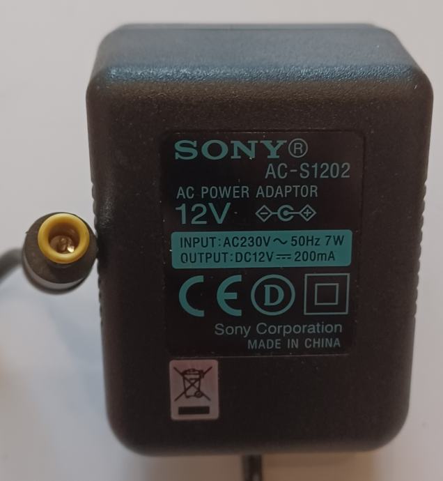 SONY AC ADAPTER ACS1202 ( 12V 200mA )