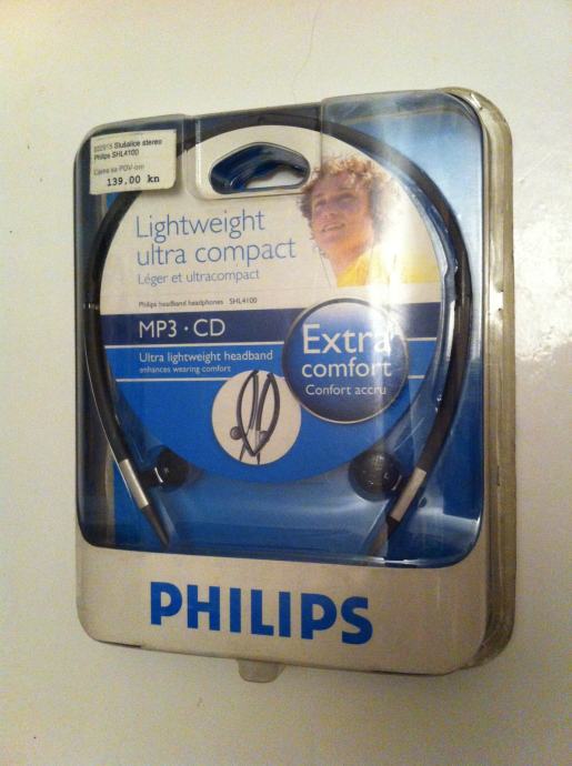 Philips slušalice SHL4100, ultra kompaktne slušalice, preklopne