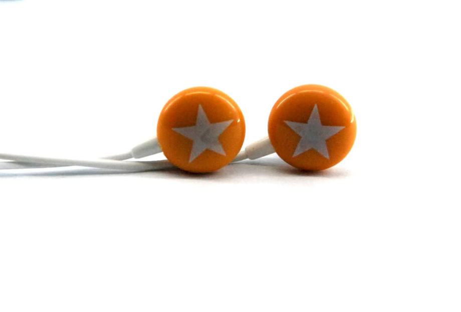 Slušalice narančaste sa zvijezdom