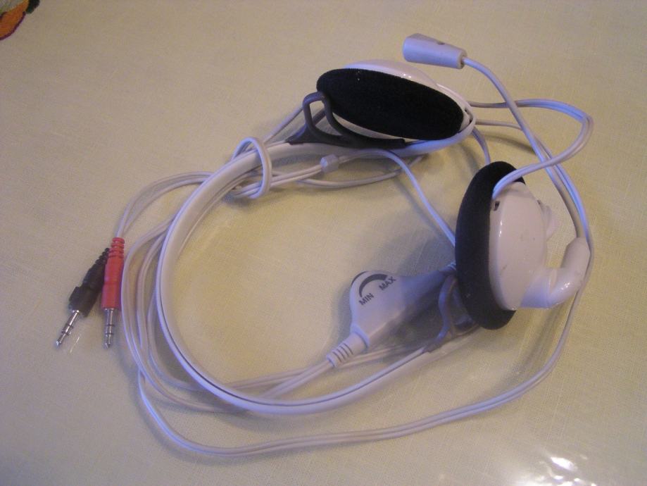 Slušalice žičane s mikrofonom, headset, rabljeno