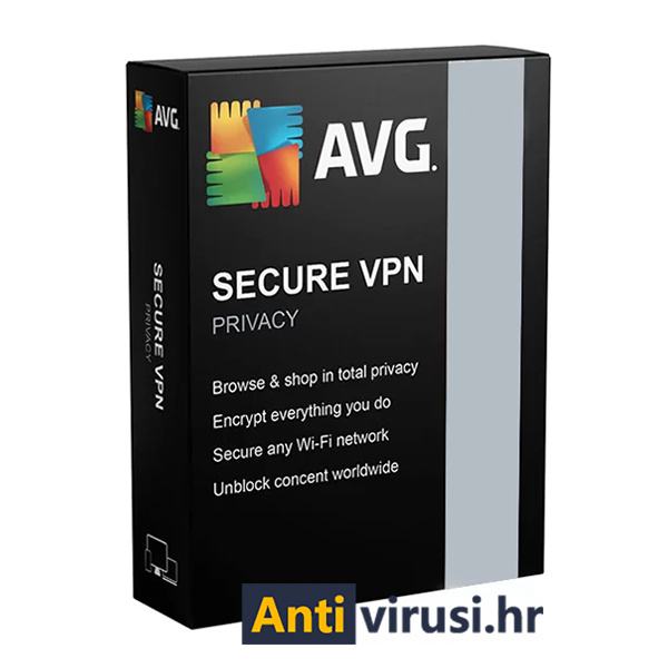 AVG Secure VPN (neograničeno uređaja, 1 godina) - Antivirusi.hr