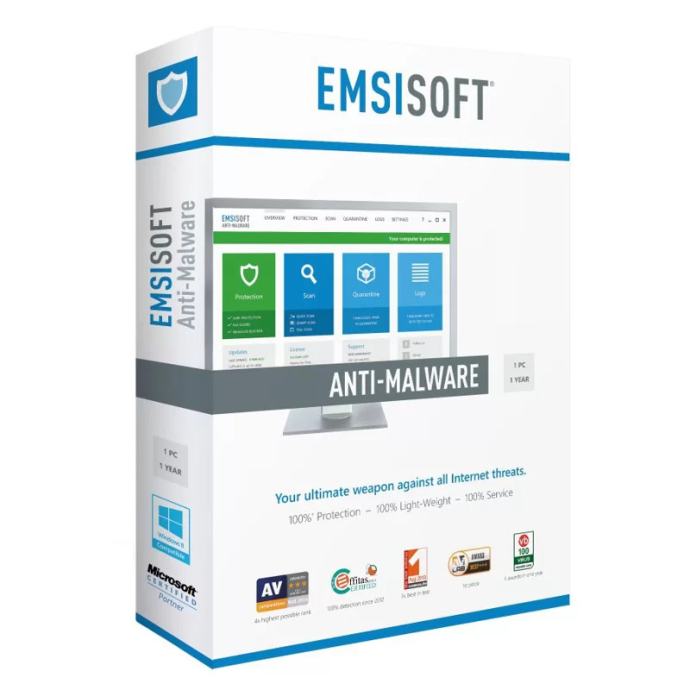 Emsisoft Anti-Malware Home (5 uređaja, 1 godina)