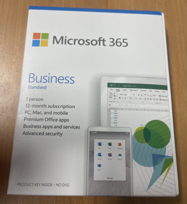 Microsoft Office 365 Bussines Standard 1YR Medialess | NOVO | R1