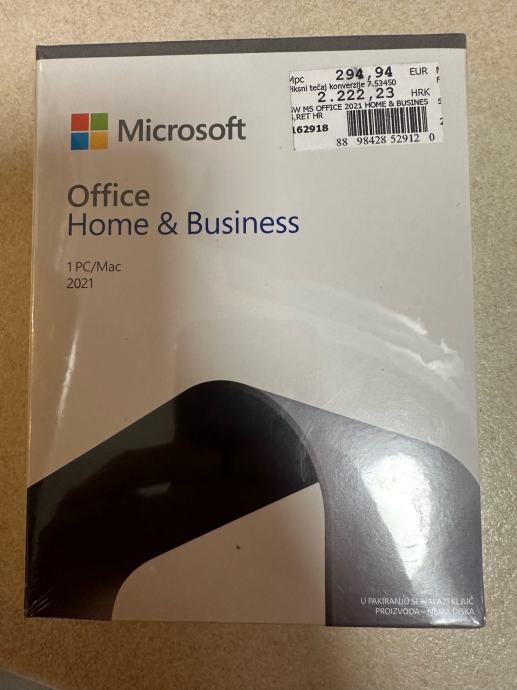 Microsoft office Home&Business 2021 プロダクトキーカード