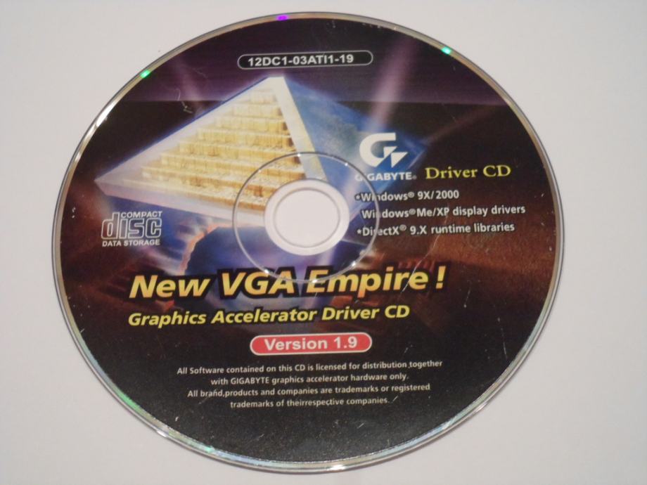 New VGA Empire Graphics Acellerator Driver CD Ver.1.9