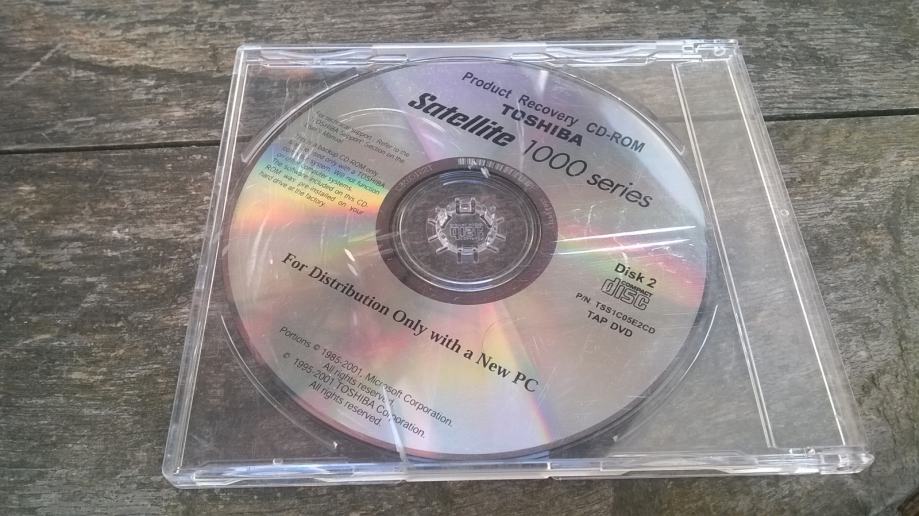 PRODUCT RECOVERY CD ROM TOSHIBA SATELLITE 100 SERIES