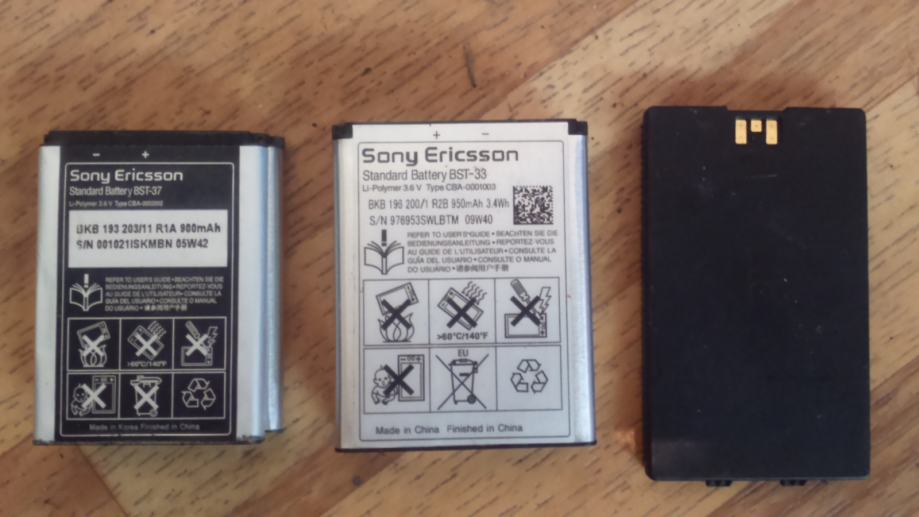 Baterije za Sony Ercsson mobitele