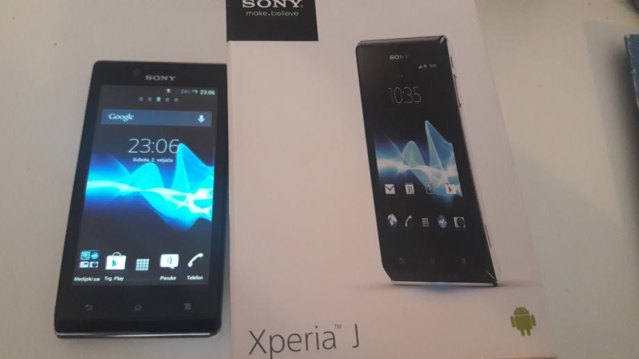 Sony Xperia J, ocuvan,bijeli