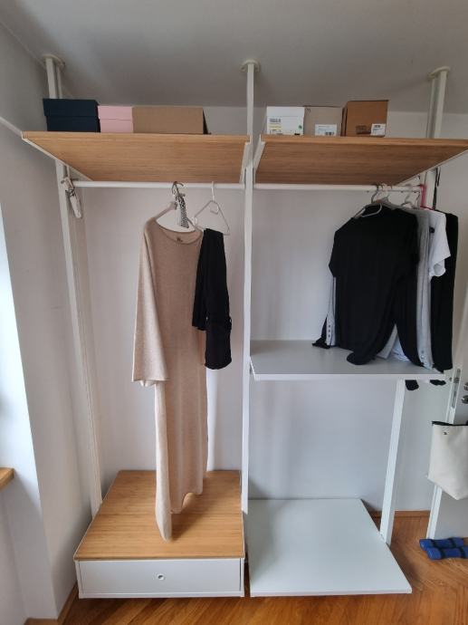 IKEA ELVARLI otvoreni ormar bambus/bijela