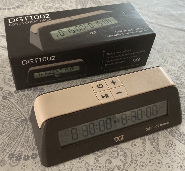 Reloj De Ajedrez DGT 1002 Con Función Bonus | Pantalla LCD Y Fácil Configuración