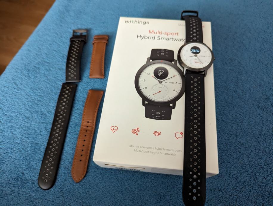 2 bracciali sportivi compatibili con Withings Steel HR 40 mm/Steel HR Sport 40 mm, cinturino di ricambio da 20 mm, in silicone traspirante per uomo e donna, 20 mm