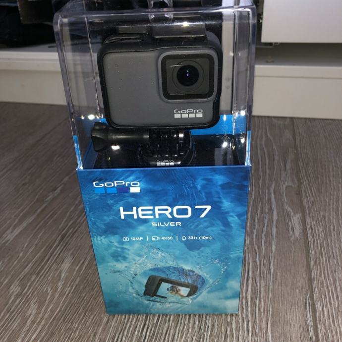 Nova GoPro HERO7 Silver Akcijska Kamera + GoPro 3way dodatak GRATIS