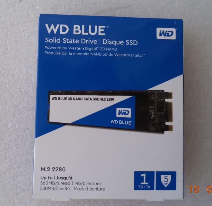1TB WESTERN DIGITAL BLUE 3D NAND M.2 SATA 2280 SSD disk