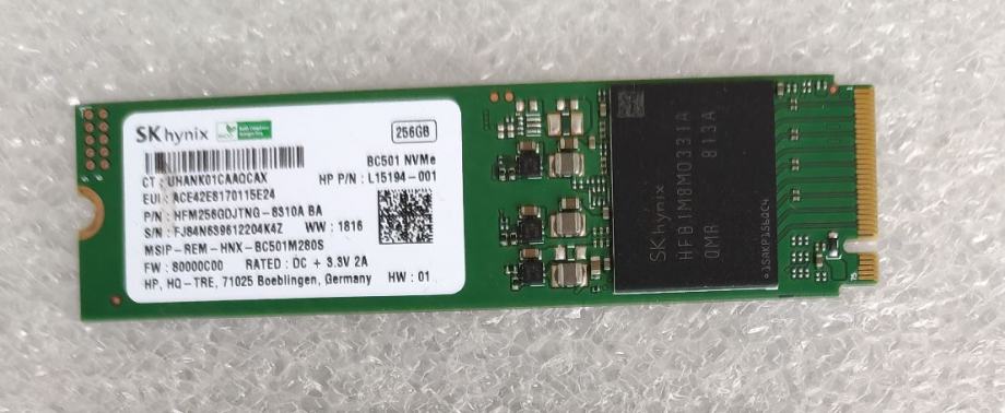 256GB SK HYNIX BC501 M.2 NVMe PCIe Gen3 SSD - 1600/780MB/s