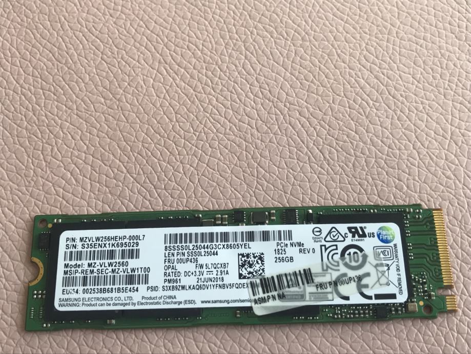 Samsung Opal NVMe 256 GB, SSD, M2