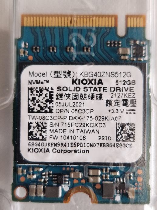 Aazon.co: KIOXIA SSD 512GB .2 2230 1.181 in NVe PCIe 4.0 Gen 4 x 4