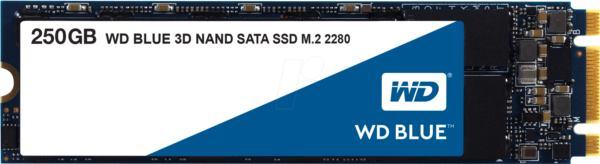 Western Digital 250GB SSD, Blue 3D, M.2 SATA
