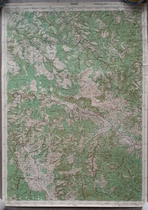 karta Travnik, 1935.g.