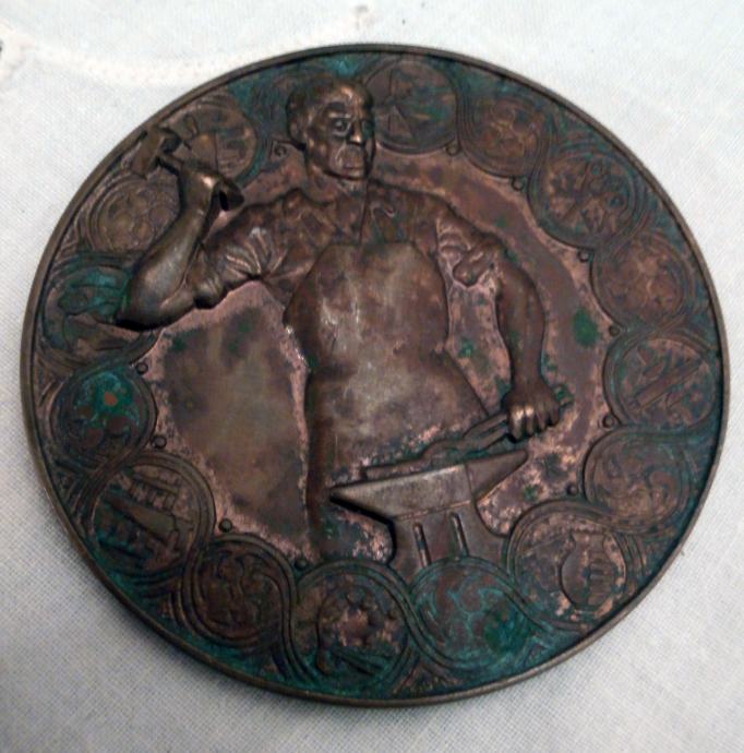 Medalja Sajam zanadstva fnrj,Zagreb 1955,autor Teodor Krivak