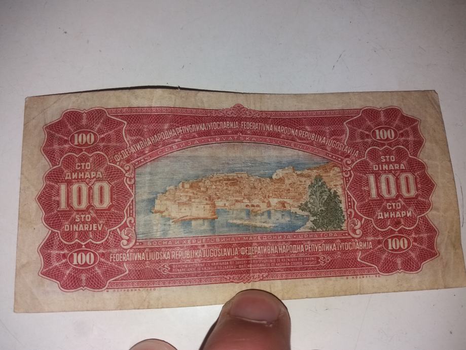 Novcanica 100 dinara 1955.