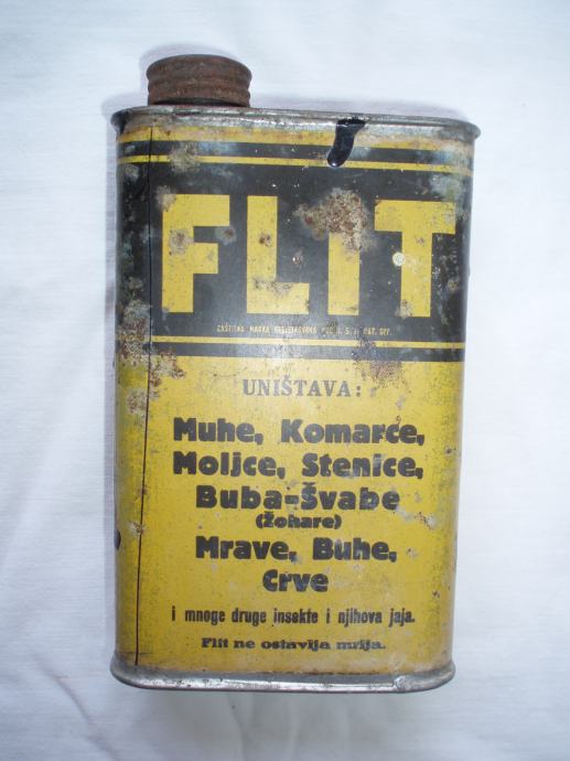 stara limena kantica sredstva FLIT