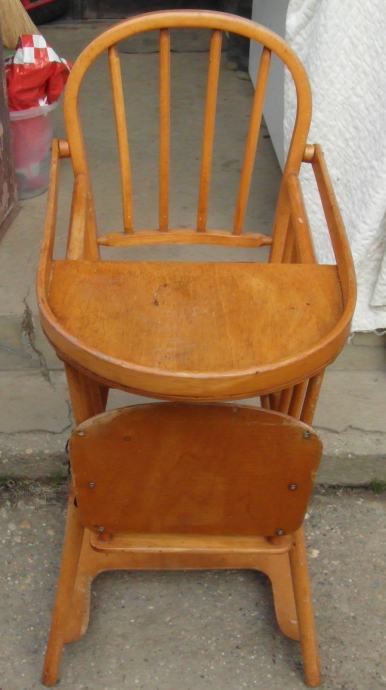 Vintage drvena stolica za djecu Afra uitgeest wett gedep 2