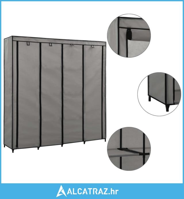 Armoire En Tissu Pour Chambre à Coucher - Avec Tiroirs - Pliable - Avec 2 Tringles - 150 X 45 X