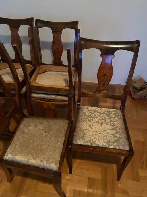 Stilske stolice 6 kom+ stol 180x90 ovalni +60 cm