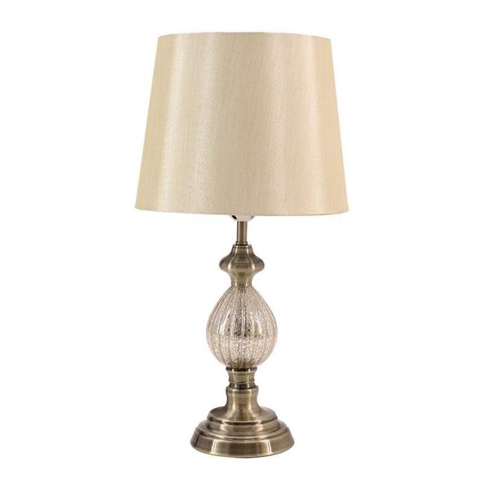 Lampica / svjetiljka noćna staklo - metal mjedena boja 25x50 cm