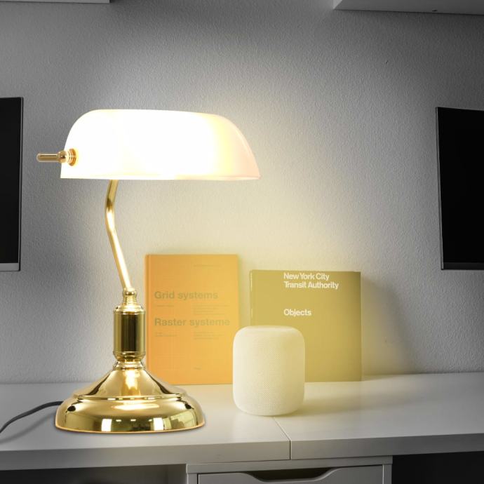 Svjetiljka za radni stol 40 W bijelo-zlatna - NOVO