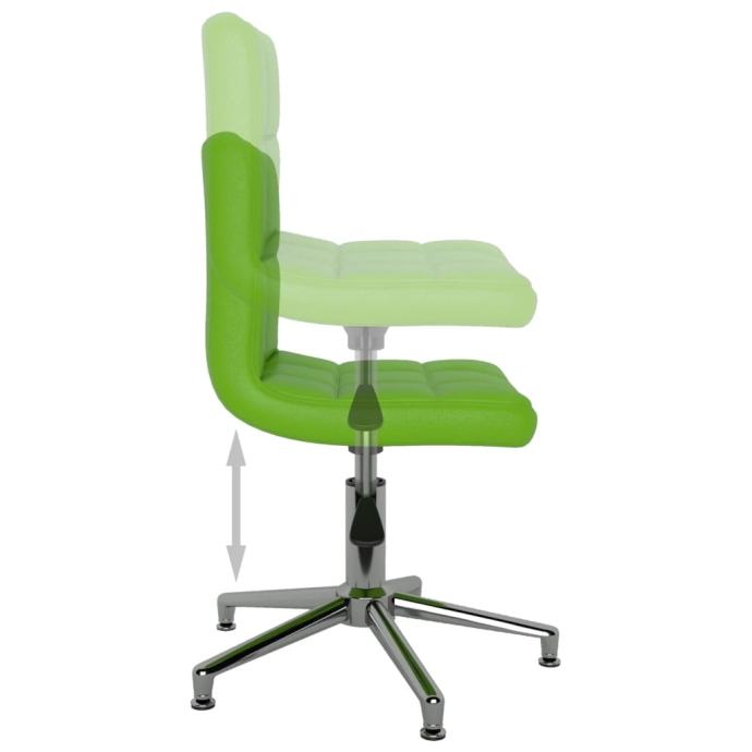 3087663 Swivel Dining Chair Green Faux Leather (334404) NOVO