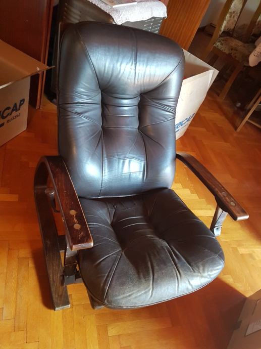 Vintage/Retro Fotelja Za Ljuljanje Kožna