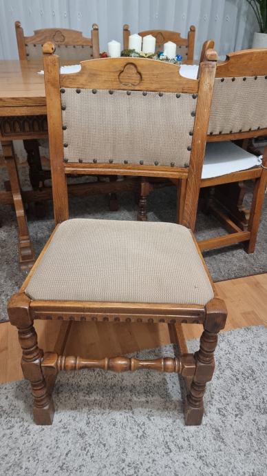 Hrastove masivne stolice 6 kom