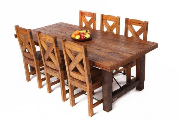 Masivni stol sa 6 stolica rustikalni hrastov za ugostiteljstvo 200x90